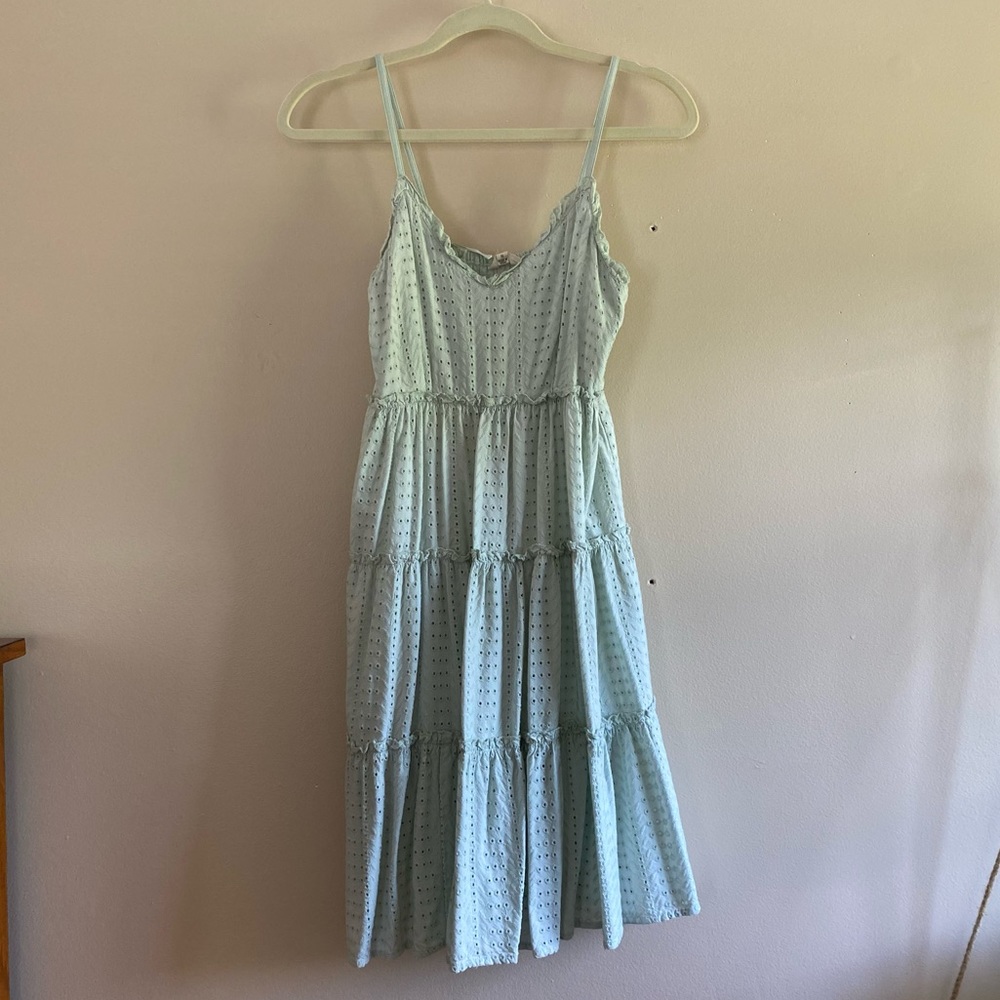 Light Green Eyelet Lace Sun Dress
